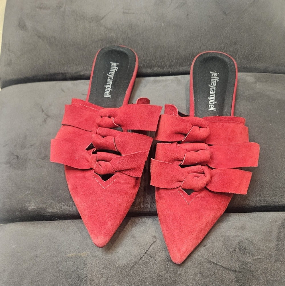 Jeffrey CAMBELL Red Suede Shoes